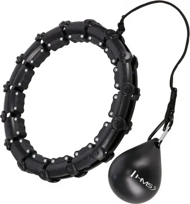 Produktbild von Hhw11 Plus Size Hula Hop Black Z Wypustkami I Obciążnikiem Hms