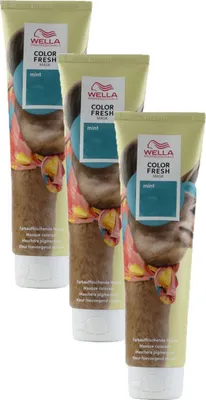 Produktbild von Wella Color Fresh Mask 3 x 150 ml Tönungsmaske Farbmaske Mint Set