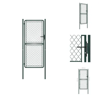 Produktbild von vidaXL Gartentor Stahl 100×175 cm Grün - Gartentore