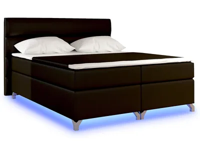 Produktbild von NABBI Gepolstert Doppelbett mit Stauraum Avellino 160 - dunkelbraun (Soft 66)