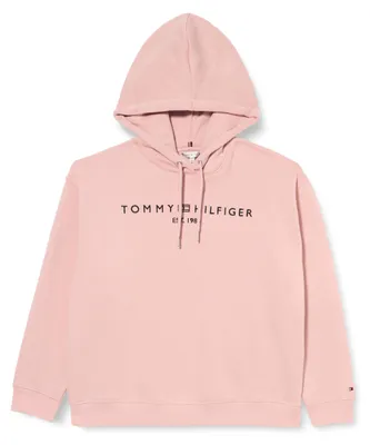 Produktbild von Tommy Hilfiger Damen Hoodie Corp Logo mit Kapuze, Rosa (Foggy Pink), 48