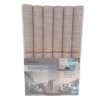 Produktbild von PVC Platzset 6er Set Tischsets Abwaschbar Hitzebeständig rutschfestdekoration