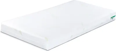 A white mattress on a white background.