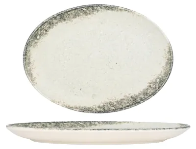 Image de Plat de service Kütahya Porselen - Rustiground - Porcelaine - 33 x 19 cm