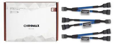 Obrázek produktu pro Noctua NA-SYC1 CHROMAX.BLUE, Prodlužovací kabel, Modrá, Samice, Samice, 115 mm, 3 kusů