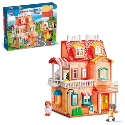 Produktbild von Feelo 1802 Puppenhaus: Villa - große Klemmbausteine