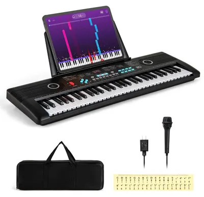 Obrázek produktu pro 61klávesový digitální klavír se stojanem a mikrofonem