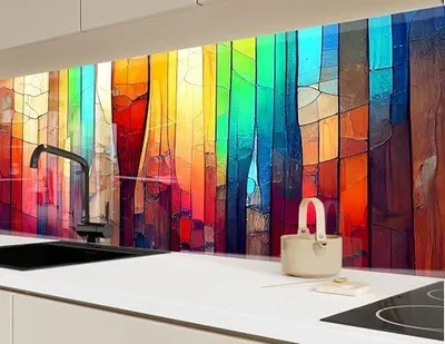 Image de Protection anti-éclaboussures en verre trempé, dimensions 91,4 x 91,4 cm (largeur x hauteur), pour cuisine, plaque de cuisson et mur