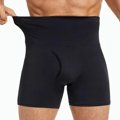 Immagine prodotto di Intimo modellante da uomo Shorty Intimo compressivo senza cuciture traspirante nero L-XL
