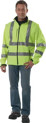Zdjęcie produktu dla Kurtka softshell o wysokiej widoczności rozmiar L żółta PREVENT