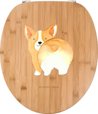 Produktbild von Mr. & Mrs. Panda WC Sitz Corgi Po - Transparent - Geschenk, Toilettendeckel, Hund, klo deckel, Klodeckel, Süß, Sprüche, Spruch, Klo-Deckel, WC-Sitz, Corgie