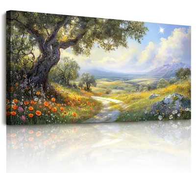 Leinwandbild Landschaft 59x119 cm für Wohnzimmer