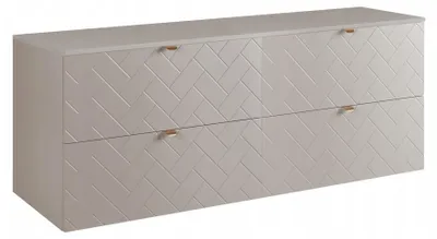 Zdjęcie produktu dla Szafka Łazienkowa Wisząca Pod Umywalkę Nablatową Rensan 160X46 Cm Kaszmir