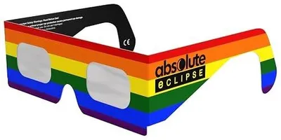 Zdjęcie produktu dla Okulary do zaćmienia słońca tęczowe certyfikat iso 12312 2