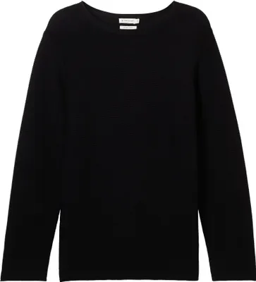 Produktbild von Tom Tailor 1043734_50, Erwachsener, Weiblich, Schwarz, Regular fit, Langärmlig, Baumwolle