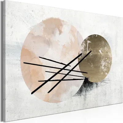 Produktbild von Vliesstoff Leinwandbild - Spherical Composition (1 Part) Wide 120x80 cm Abstrakt a-A-0785-b-a