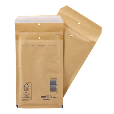 Produktbild von 200 aroFOL® CLASSIC Luftpolstertaschen braun für DIN A6