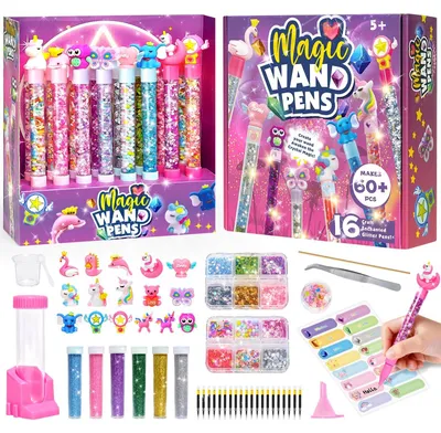 Image de Kit de loisirs créatifs pour enfants à partir de 5, 6, 7, 8, 9 et 10 ans. Ensemble pour fabriquer des stylos. Kit créatif pour enfants