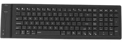 Zdjęcie produktu dla Bezprzewodowa klawiatura Bluetooth z silikonowymi klawiszami - Składana klawiatura - Wodoodporna i miękka - Nadaje się do komputerów PC i laptopów - 108 klawiszy - Cicha