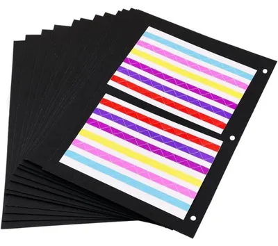 Produktbild von Nachfüllseiten für Fotoalbum Schwarze Seiten 21x15CM 20 Blatt Ersatzpapier für Scrapbook 22x18CM