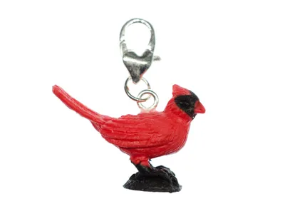 Produktbild von Kardinal Vogel Charm Anhänger Miniblings Bettelarmband Gummi Rotkardinal Tier