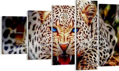 Produktbild von Bild auf Leinwand - Leinwandbild - Panther Tier - 100x60cm - Wand Bild - Wanddeko - Wandbilder - Leinwanddruck - Bilder - Kunstdruck - Wanddekoration - Leinwand bilder - Wandkunst - EG100x60-3506