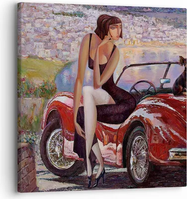 Produktbild von Bild auf Leinwand - Leinwandbild - frau modern - 30x30cm - Wand Bild - Wanddeko - Wandbilder - Leinwanddruck - Bilder - Kunstdruck - Wanddekoration - Leinwand bilder - Wandkunst - AC30x30-3468