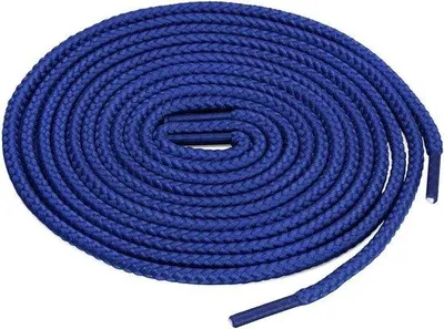 Obrázok produktu pre Kruhové šnúrky v jednotných farbách na kožené topánky, modré, 120 cm