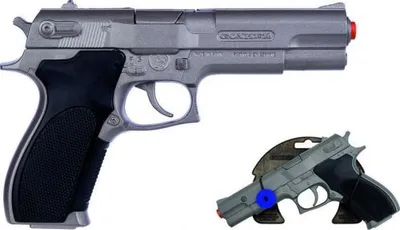 Immagine prodotto di Pistola della polizia in metallo argentato opaco a 8 colpi
