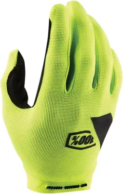 Productafbeelding van 100% Ridecamp fietshandschoenen, neongeel, maat M