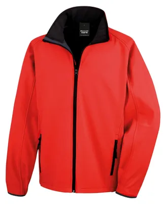 Productafbeelding van Result Core - Softshell jas voor heren, geschikt om te bedrukken, model FK1248 (XXL) (Rood/Zwart)