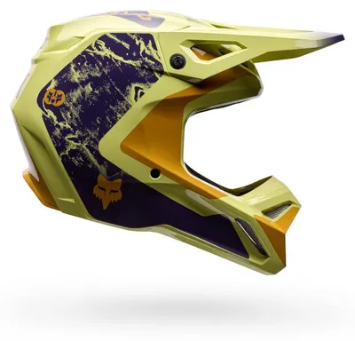 Produktbild von FOX V1 Image Print Motocross Helm, gelb/lila, L
