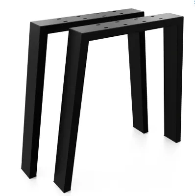 Obrázok produktu pre 2 ks Stolové nohy kovové, stabilné stolové podnože, stolové nohy čierne, stolové podnože do jedálne, Kovové nohy, Výška 70 cm