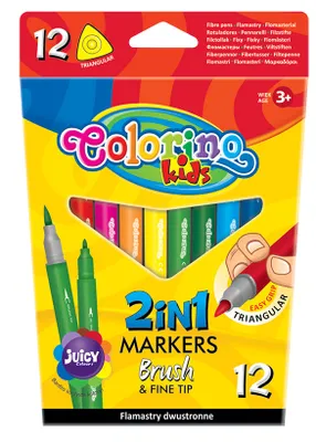 Produktbild von Doppelseitige Marker für Kinder Colorino 12 Stück
