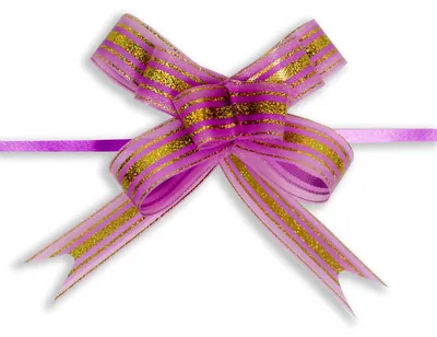 10 PVC Girlanden Farbwahl Größenwahl - Geschenk Party Deko Schleife Organza Band, helllila