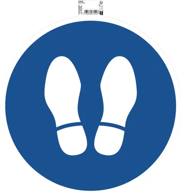 Produktbild von Exacompta Hinweisschild Halt PVC selbstklebend rutschfest 35 cm Blau 67024E