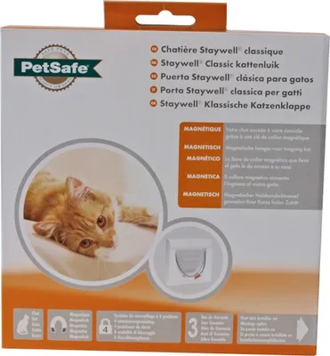 Productafbeelding van PetSafe Katzentür mit Magnetverschluss Nr. 932 weiß PetSafe Gebr. de Boon