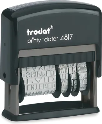 Produktbild von trodat Wortdrehstempel Printy DE m. Datum DB 4817