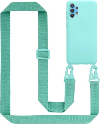 Obrázek produktu pro Cadorabo Ochranné pouzdro pro Samsung Galaxy A32 4G Case v tyrkysové barvě Pouzdro na mobilní telefon s řetízkem Délka nastavitelného popruhu na šňůru