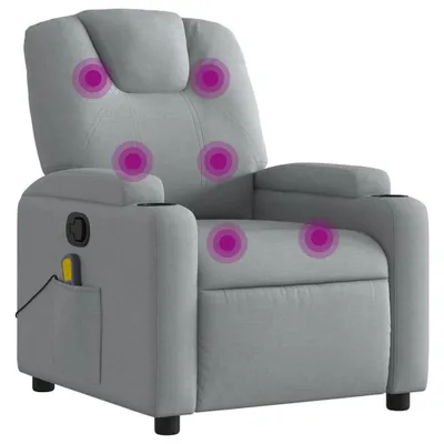 Immagine prodotto di vidaXL Sedia da massaggio in tessuto grigio chiaro