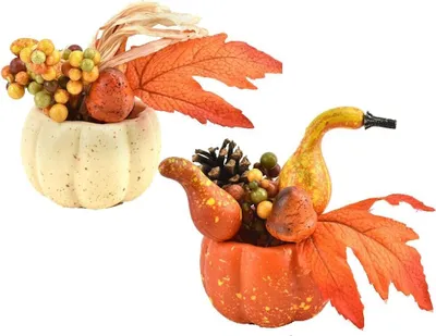 Produktbild von ZOOMPIL Künstliche Halloween-Kürbisse aus Kunststoff 2 Stück