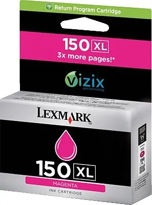 Produktbild von Lexmark 14N1616E, Hohe (XL-) Ausbeute, Magenta, Tinte auf Pigmentbasis, 1 Stück(e)