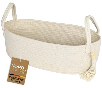 Baumwollkorb Badezimmer, Korb für Toilettenpapier, HMF 39030-38CM-30, 38,5x15,5x14cm, KI-generiertes Bild