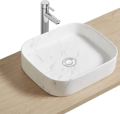 Immagine prodotto di Lavabo da appoggio rettangolare in Vetroceramica NAYA, 45x38cm