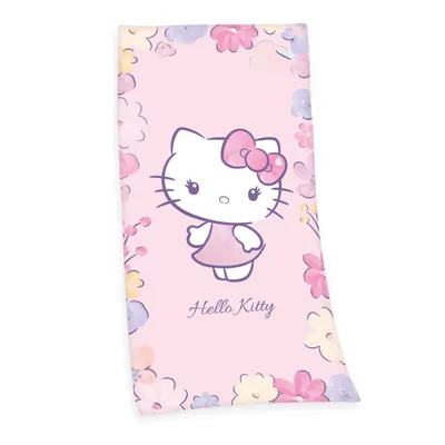 Produktbild von "Hello Kitty" Badetuch / Strandtuch / Handtuch, 100% Baumwolle ( Velours ), 75x150 cm