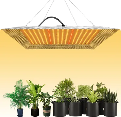 Produktbild von 256 LED Pflanzenlampe Vollspektrum Pflanzenlicht mit Abnehmbarem Reflektor Zimmerpflanzen Wachstumslicht Grow Lampe