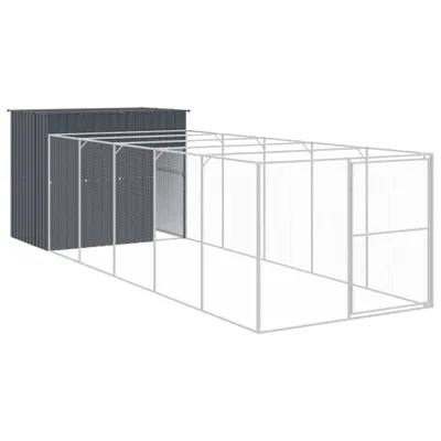 Immagine prodotto di Cuccia per cani con corridoio Antracite 214x661x181cm Acciaio zincato