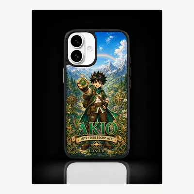 Produktbild von iPhone 16 Hülle Handyhülle Schutzhülle Case mit Akio Motiv – LUNØIR ©
