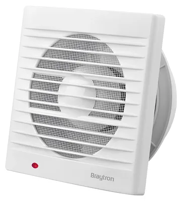 Image de Braytron Ventilateur de salle de bains, ventilateur mural, WC, cuisine, Ø 100 mm, silencieux 34 dB, 100 m³/h, 12 W