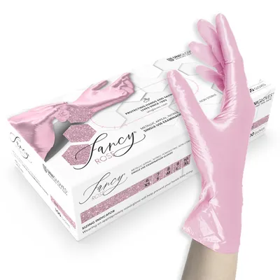Produktbild von Unigloves Nitrilhandschuhe FANCY Rose - Glänzend rosa